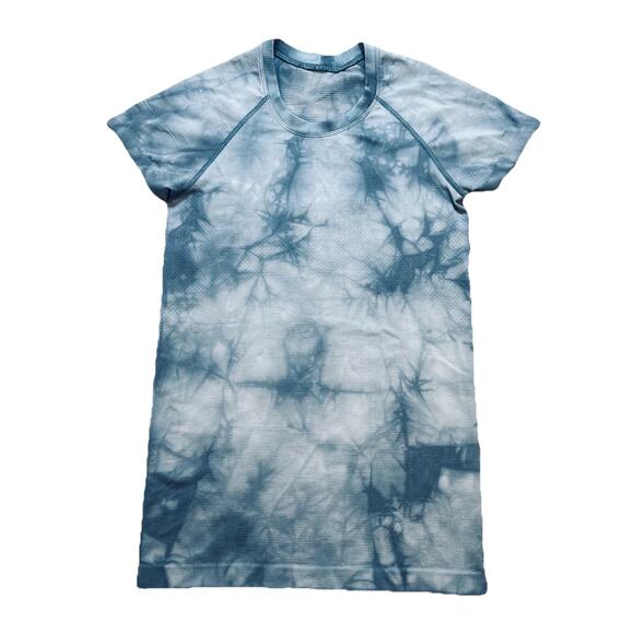 Lululemon sz 4 Crush The Distance Swift Stride Tech‎ Short Sleeve Blue - Picture 1 of 8